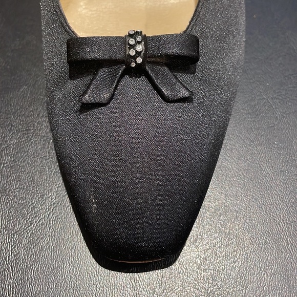 Stubbs and Wootton Black Satin Shoe - Picture 4 of 6